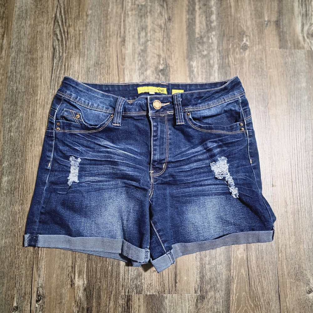 YMI Blue Jean Shorts with Distressed Details